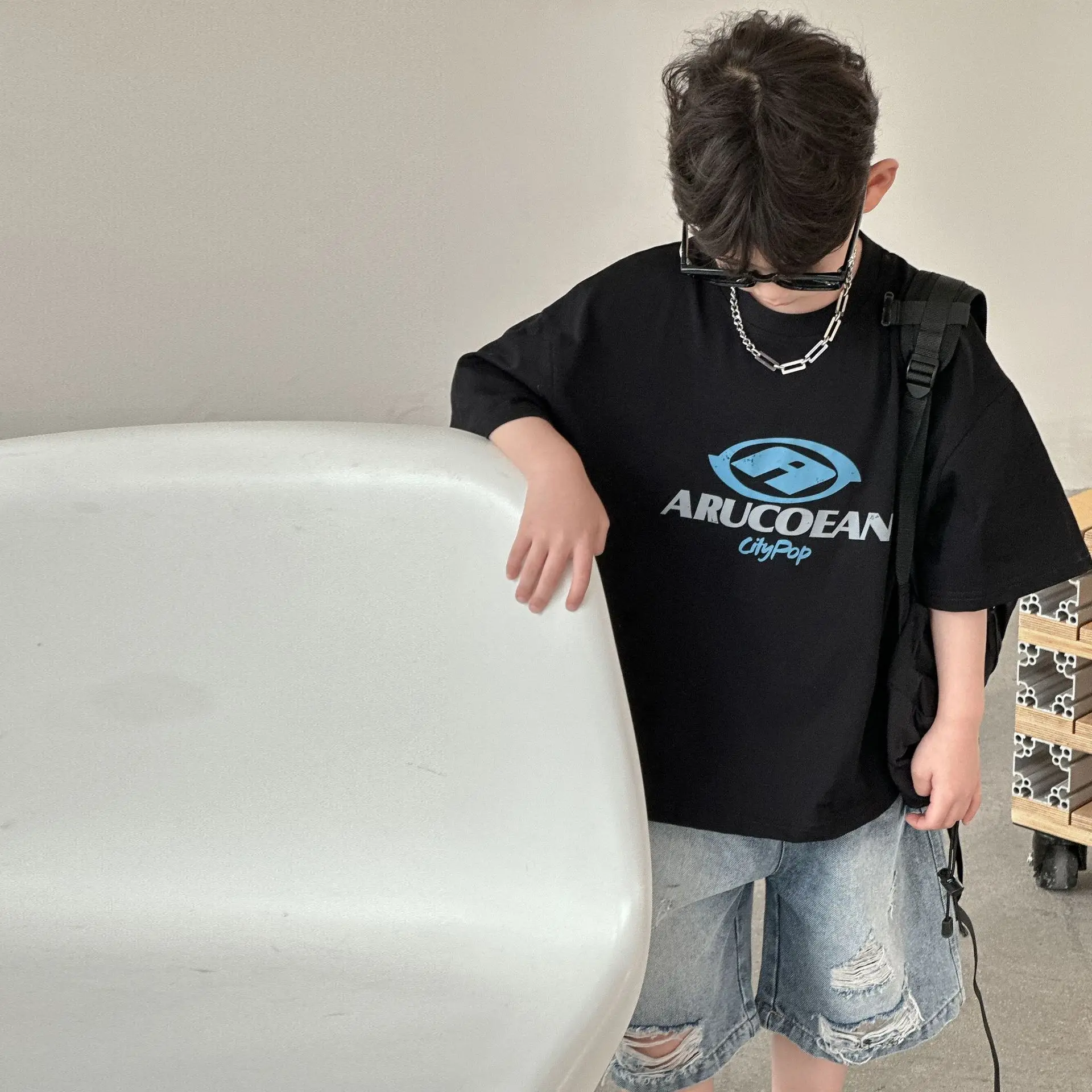 Boys Cotton T-Shirt Black American Style 2025 β feature 6