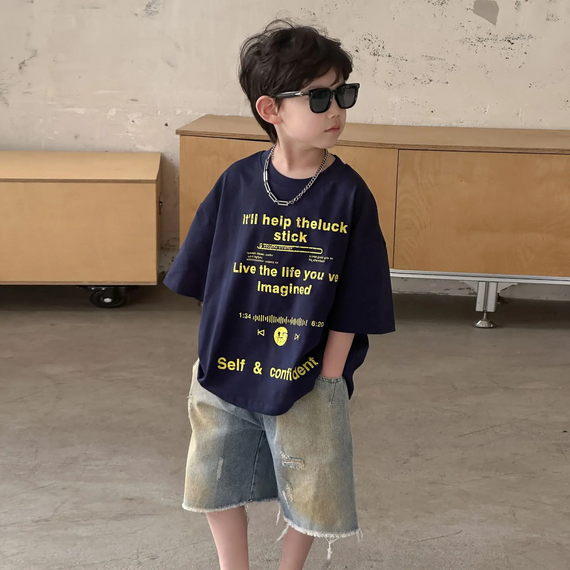 Kids Cotton T-Shirt Boys Summer 2025 Cool Trendy — feature 12
