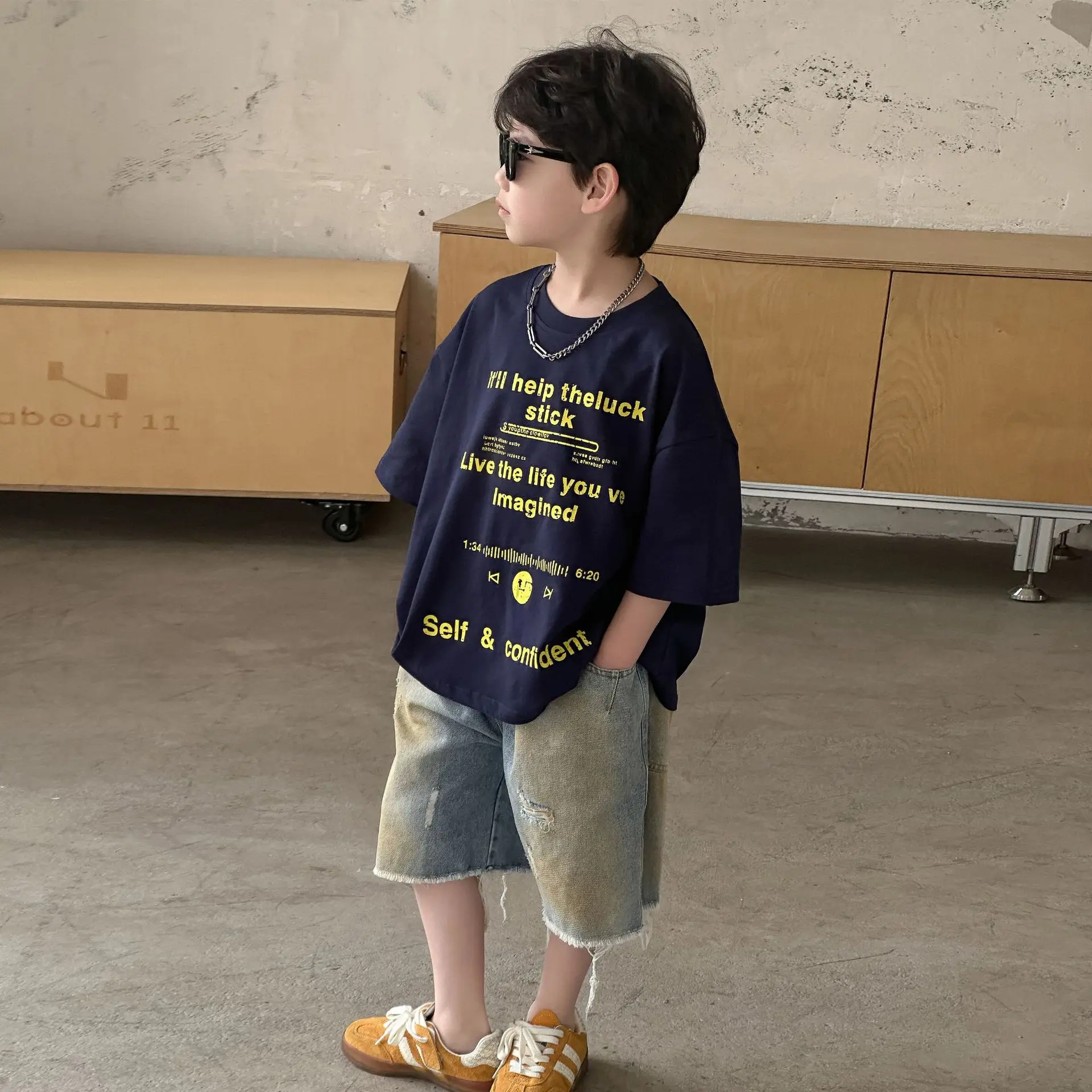 Kids Cotton T-Shirt Boys Summer 2025 Cool Trendy — feature 14