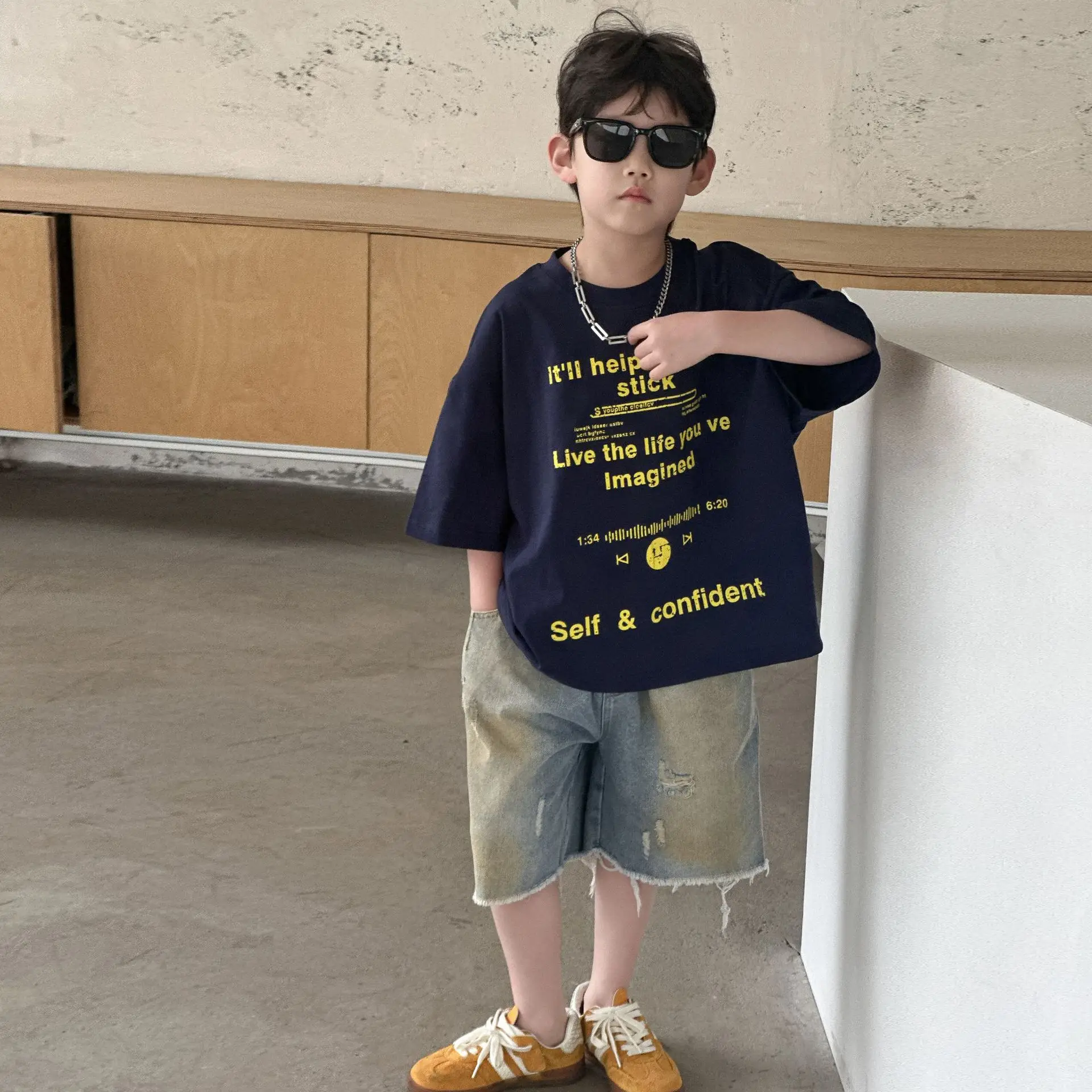 Kids Cotton T-Shirt Boys Summer 2025 Cool Trendy — feature 2