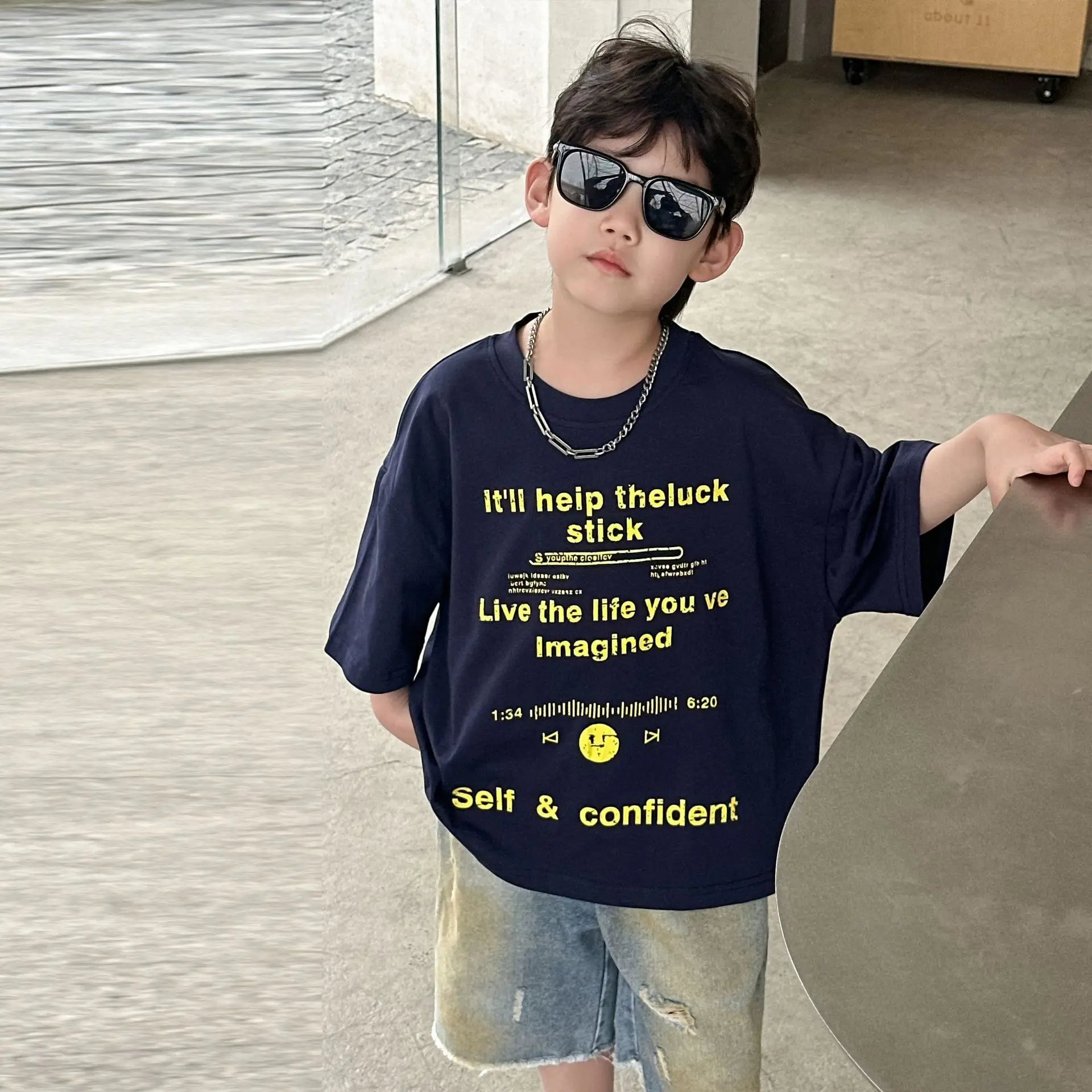 Kids Cotton T-Shirt Boys Summer 2025 Cool Trendy — feature 6