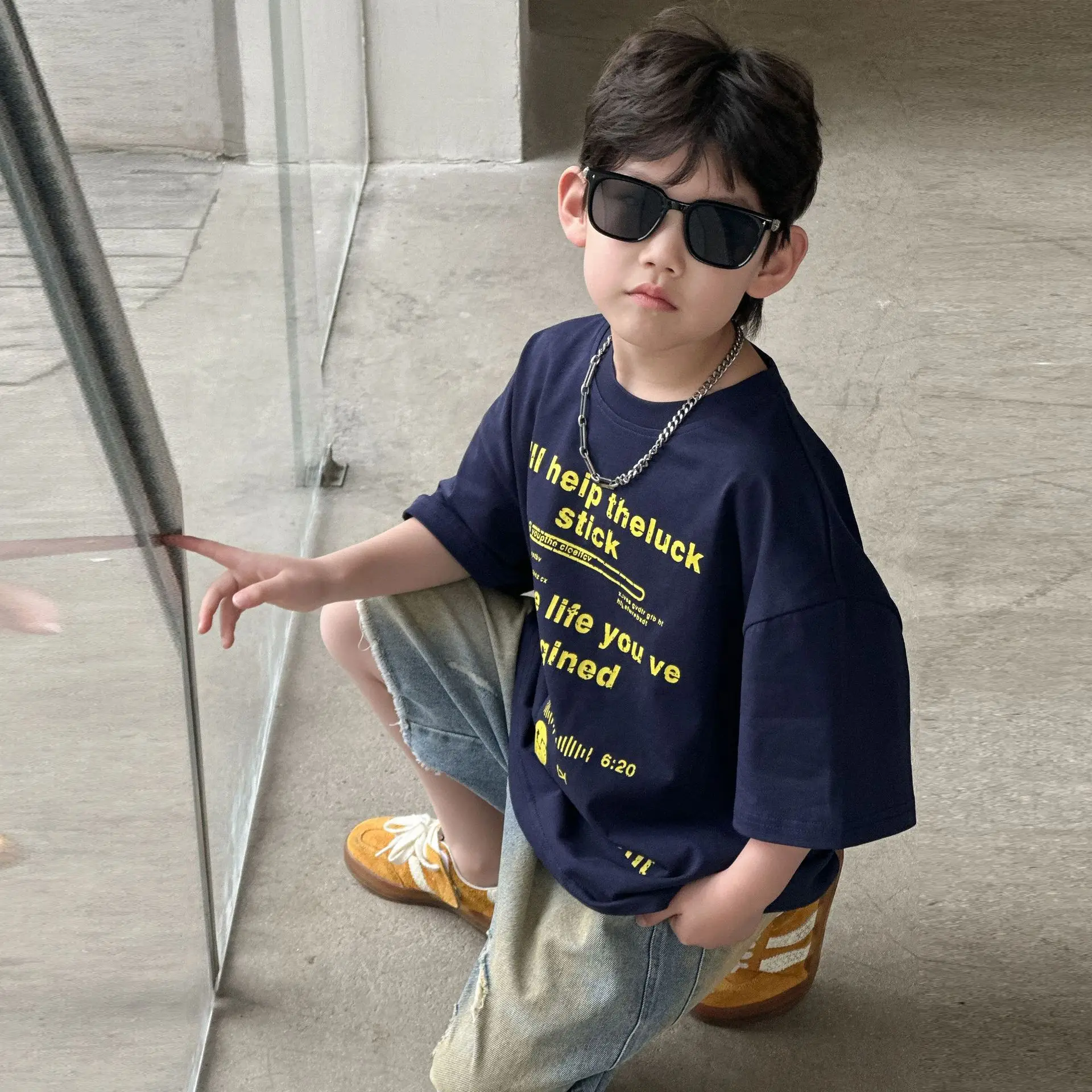 Kids Cotton T-Shirt Boys Summer 2025 Cool Trendy — feature 7
