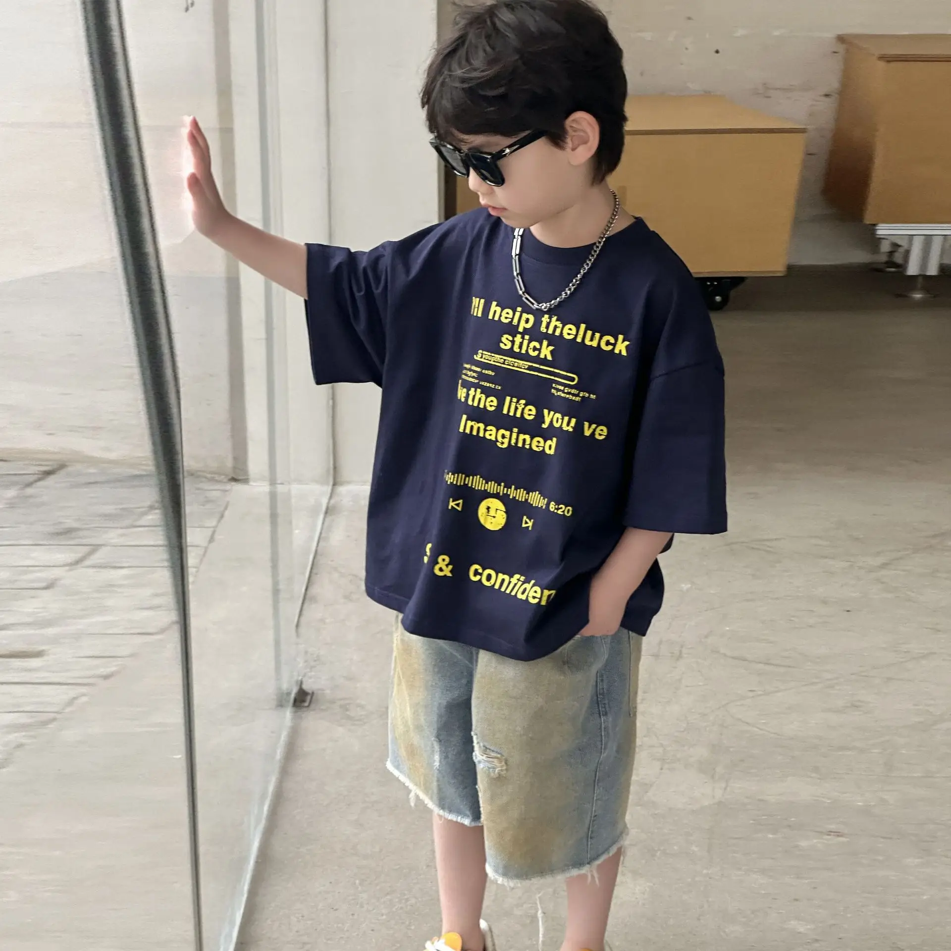 Kids Cotton T-Shirt Boys Summer 2025 Cool Trendy — feature 8