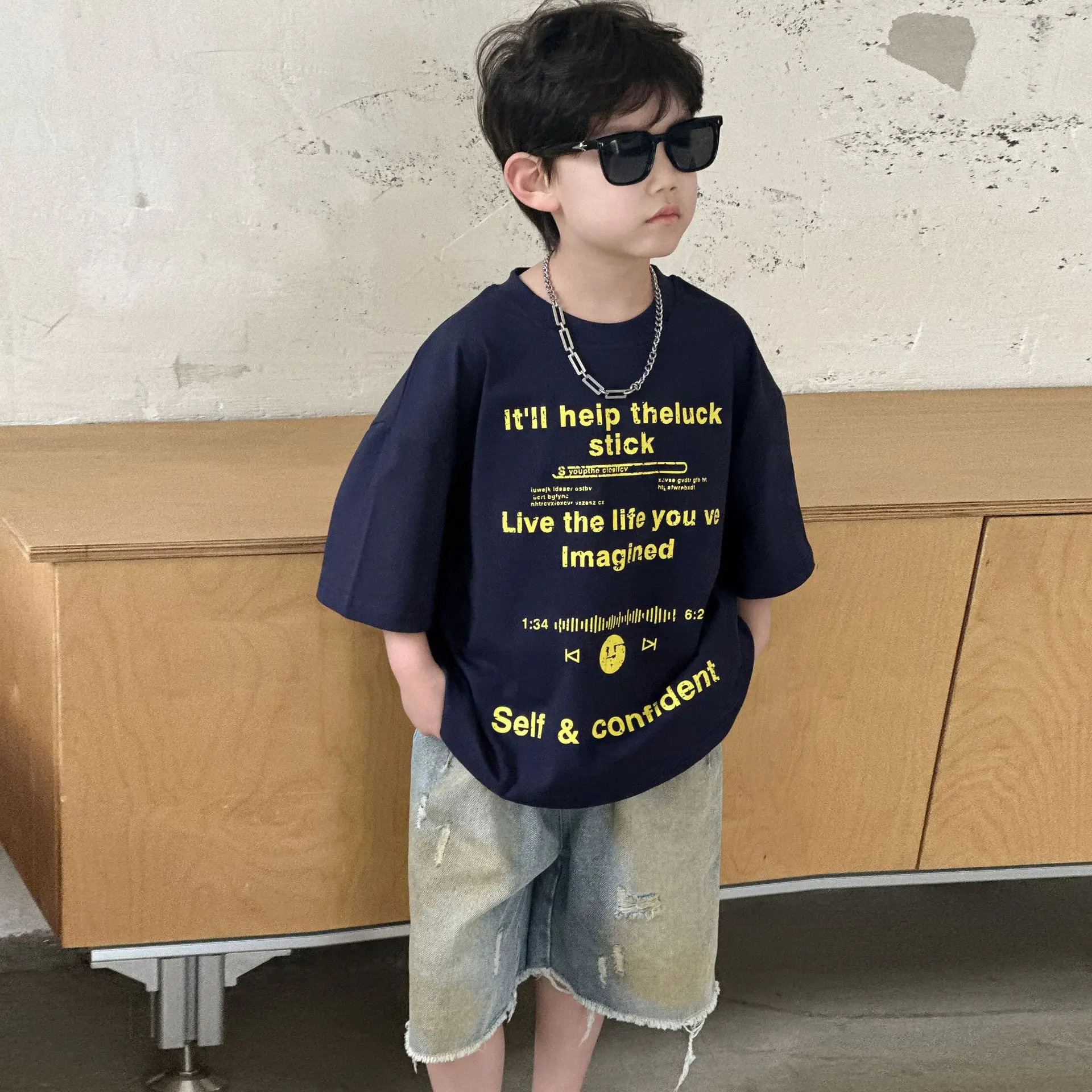 Kids Cotton T-Shirt Boys Summer 2025 Cool Trendy — feature 9