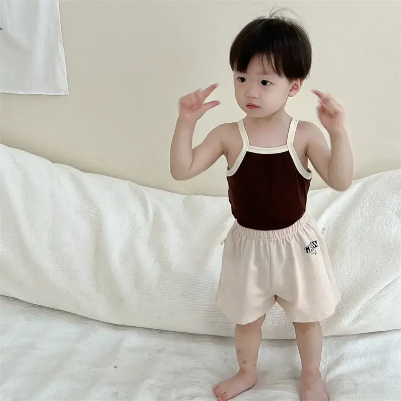 Baby Summer Tank Top Shorts Set Black White 2025 - Image 7