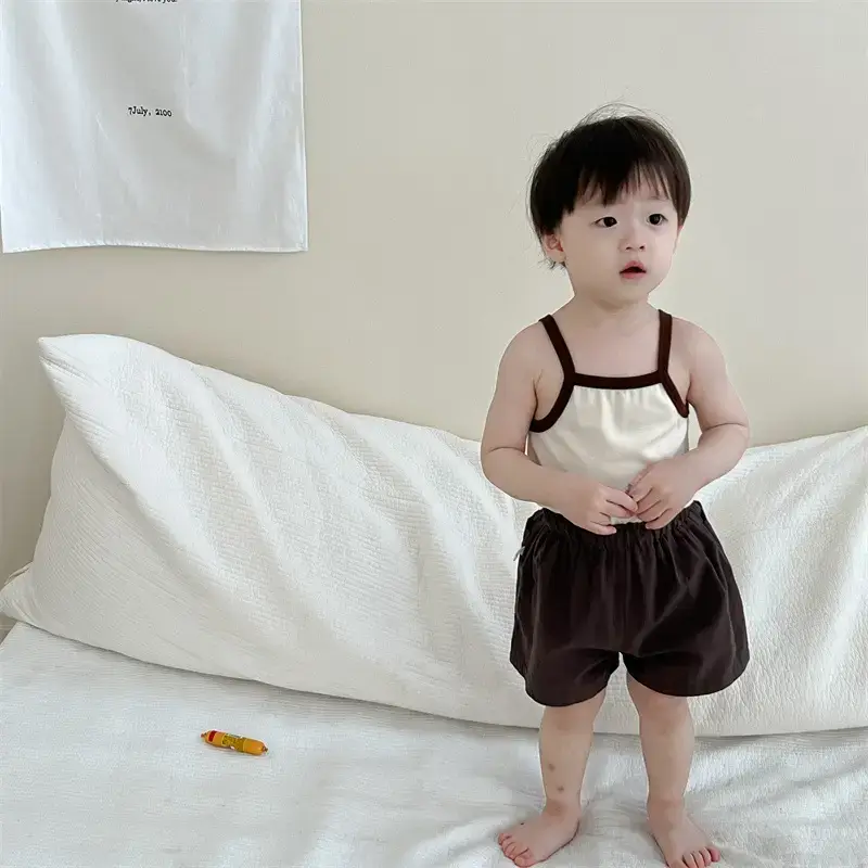 Baby Summer Tank Top Shorts Set Black White 2025 - Image 9