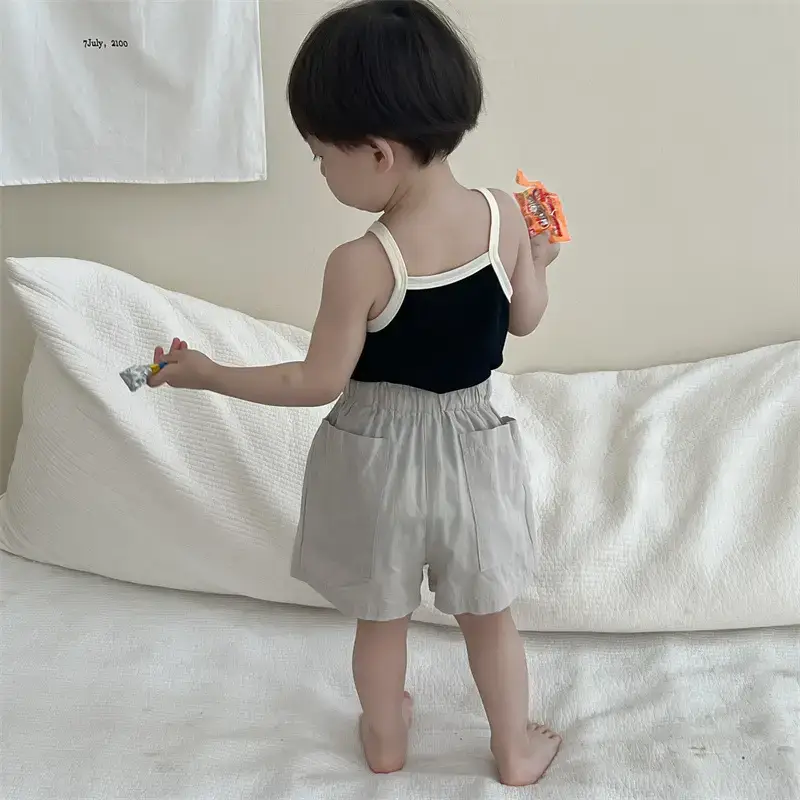 Baby Summer Tank Top Shorts Set Black White 2025 — feature 13