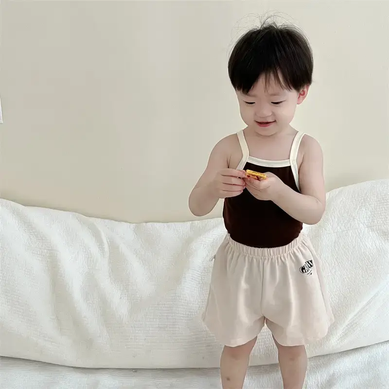 Baby Summer Tank Top Shorts Set Black White 2025 — feature 2