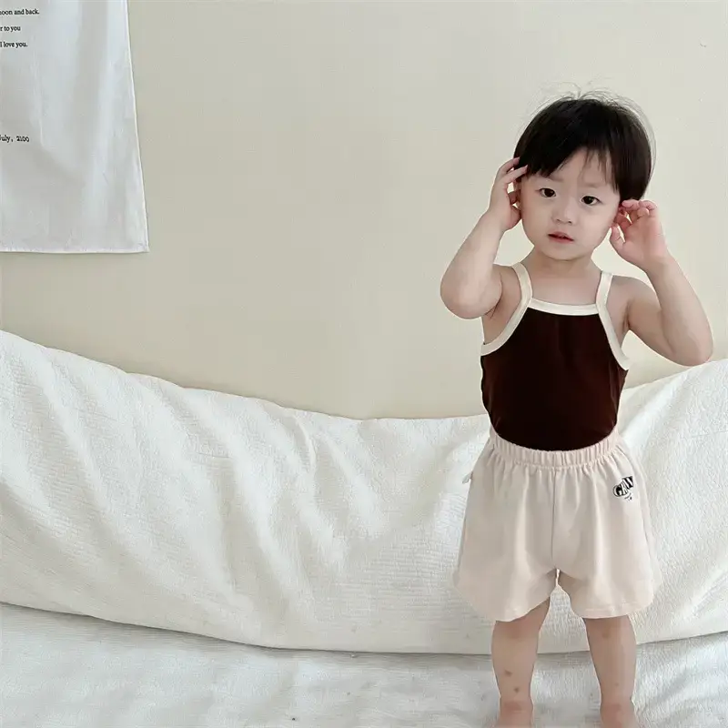 Baby Summer Tank Top Shorts Set Black White 2025 — feature 3