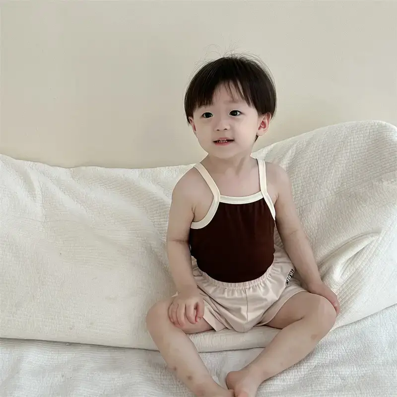 Baby Summer Tank Top Shorts Set Black White 2025 — feature 5
