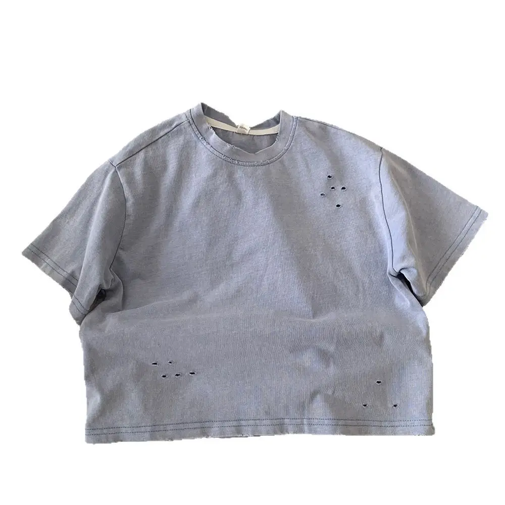 Grey Boys Letter Printed Short Sleeve T-Shirt - Image 6