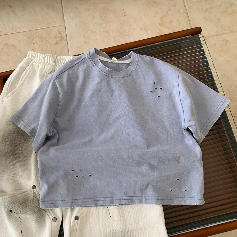 Grey Boys Letter Printed Short Sleeve T-Shirt — feature 6