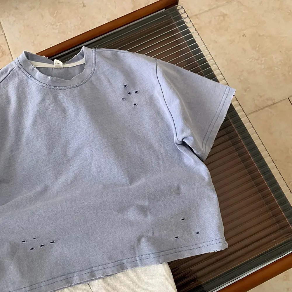 Grey Boys Letter Printed Short Sleeve T-Shirt — feature 7