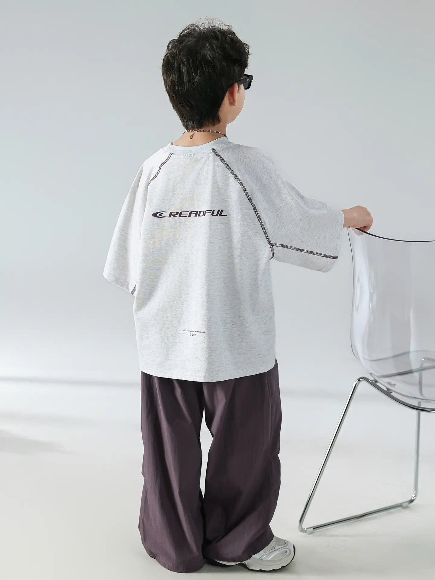 Boys Korean Summer T-Shirt Short Sleeve Suit - Image 6