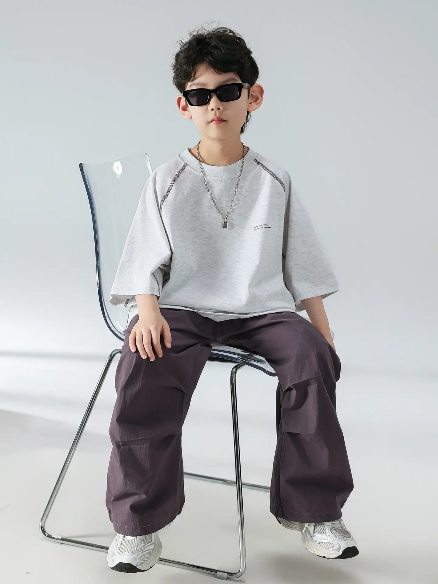 Boys Korean Summer T-Shirt Short Sleeve Suit - Image 7