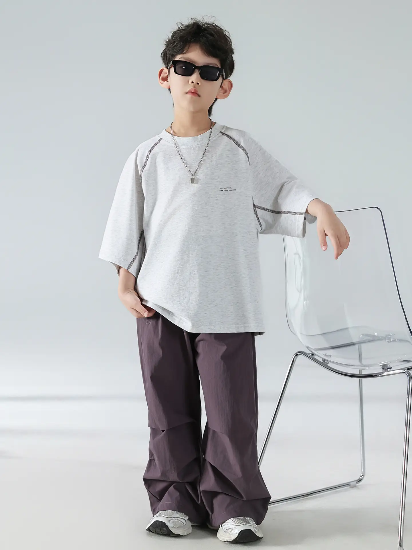 Boys Korean Summer T-Shirt Short Sleeve Suit — feature 20