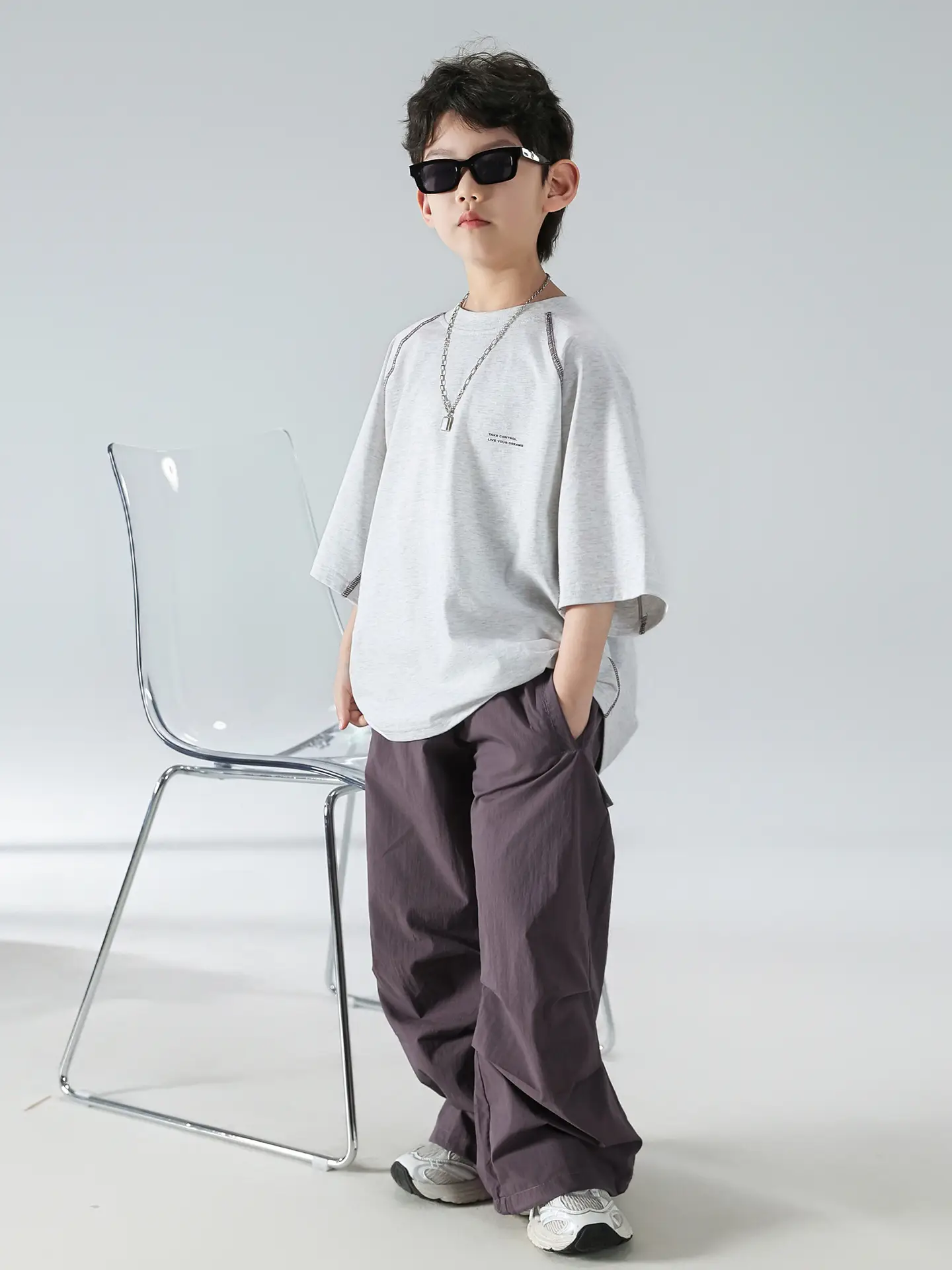 Boys Korean Summer T-Shirt Short Sleeve Suit — feature 26