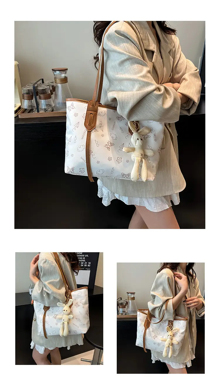 New Fashion Women's Printed Tote Bag with Cute Bear Design — feature 24