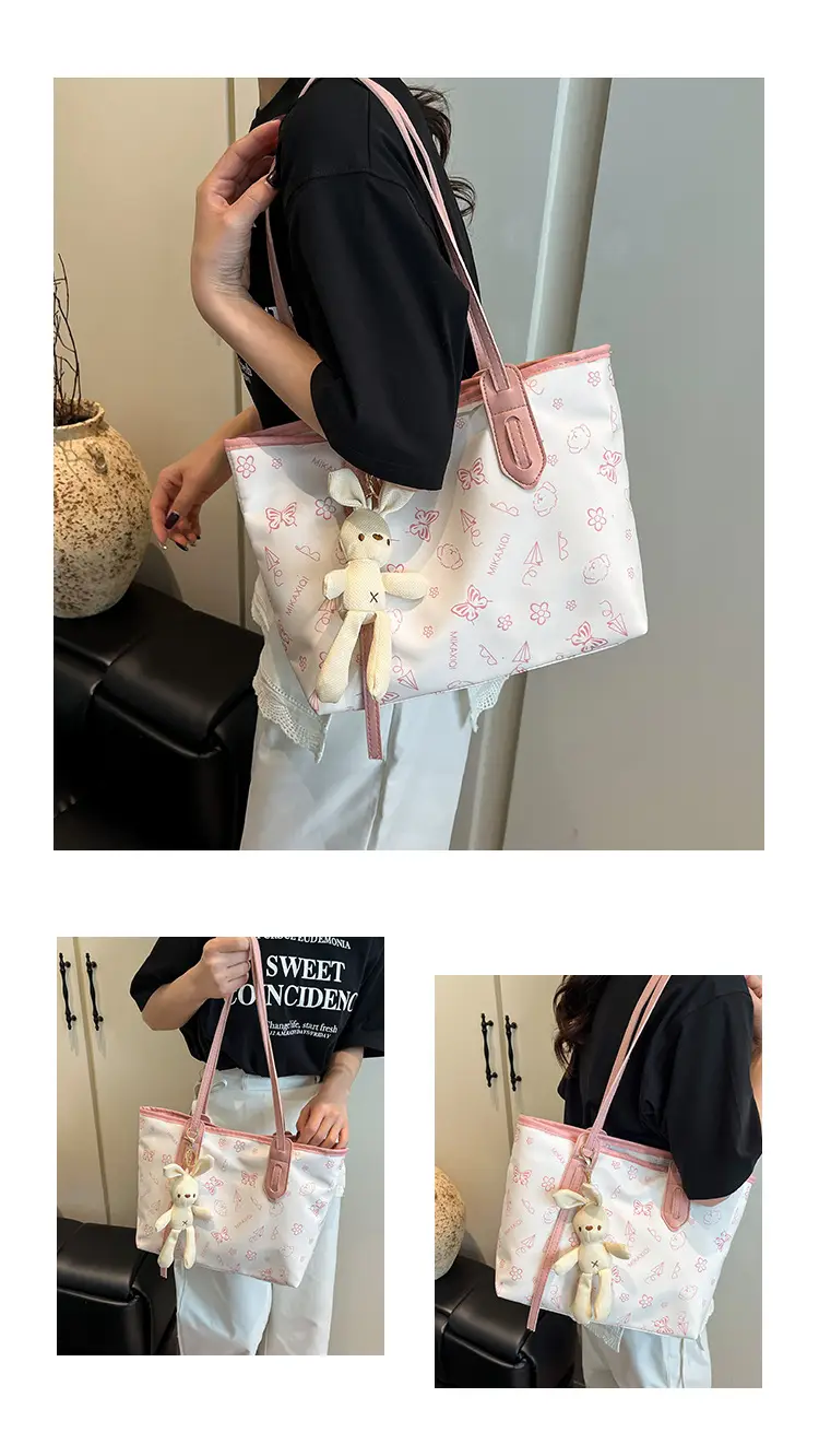 New Fashion Women's Printed Tote Bag with Cute Bear Design — feature 25