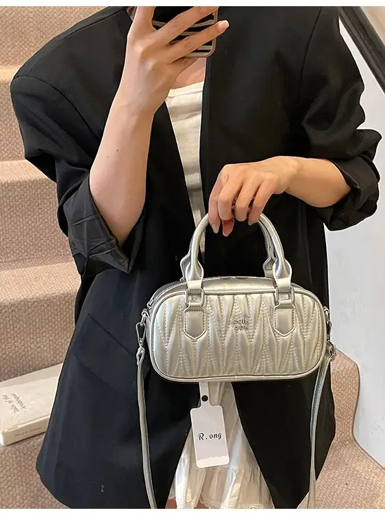 Black Quilted Crossbody Bag for Women 2025