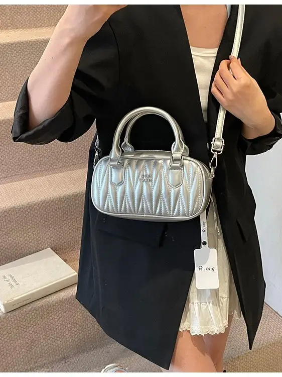 Black Quilted Crossbody Bag for Women 2025