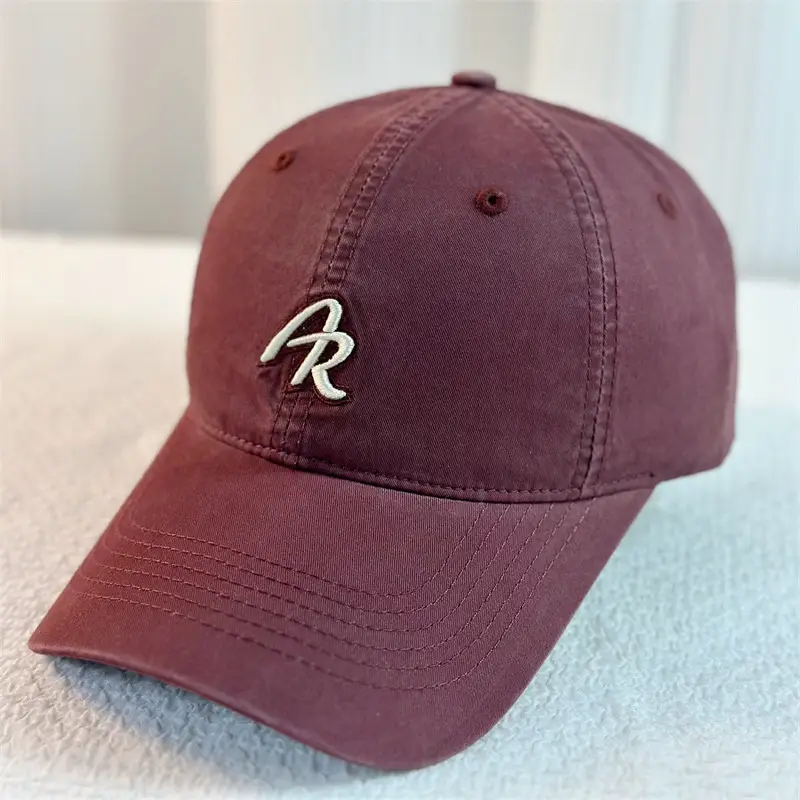 Purple Embroidered Baseball Cap for Men Women Casual Summer Wear