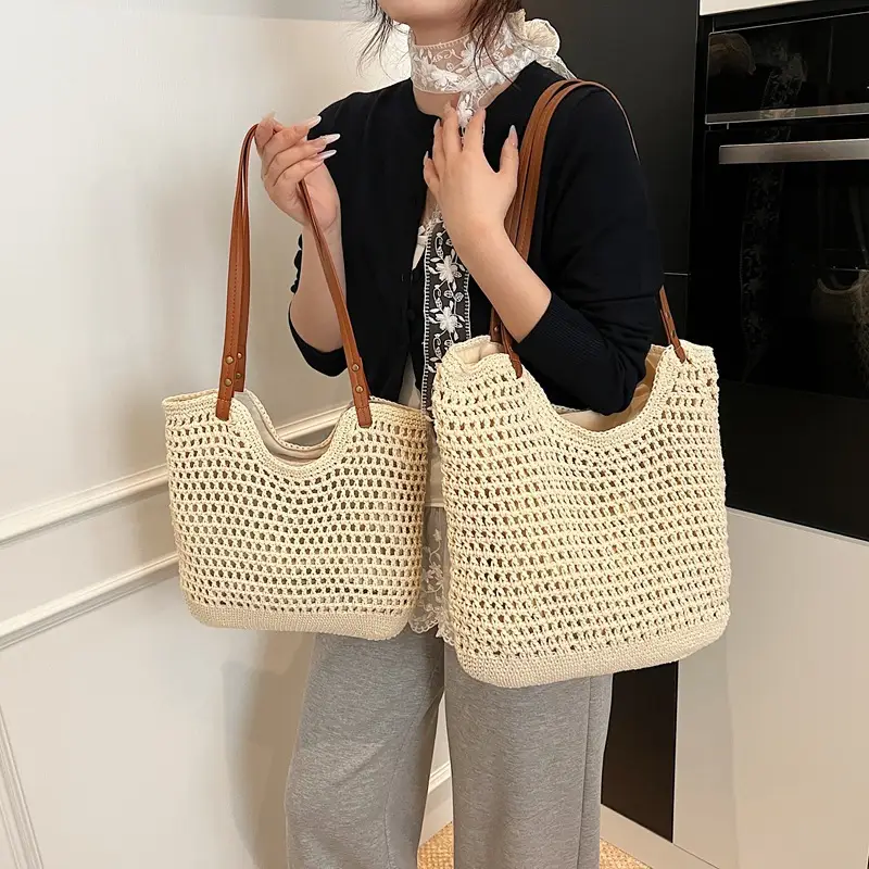 New Large Capacity Woven Women's Shoulder Bag - Image 7