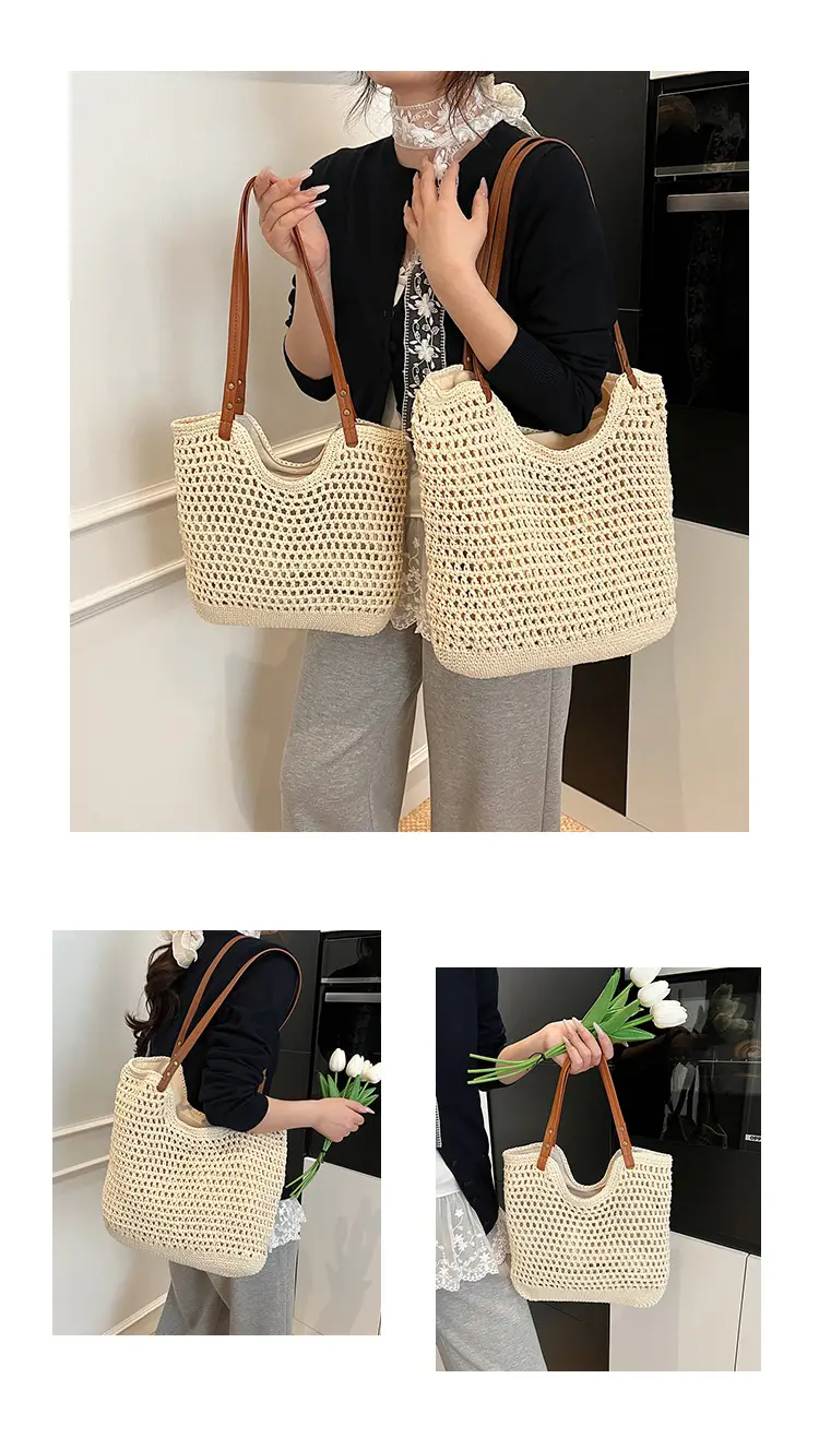 New Large Capacity Woven Women's Shoulder Bag — feature 11