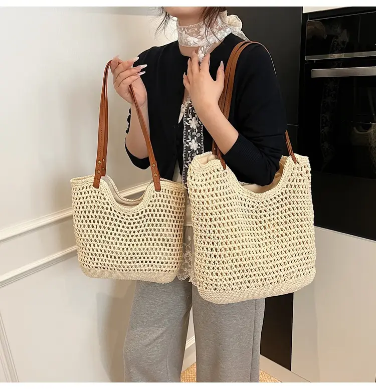 New Large Capacity Woven Women's Shoulder Bag — feature 22