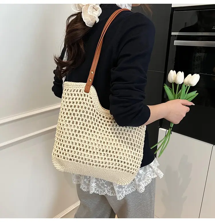 New Large Capacity Woven Women's Shoulder Bag — feature 27