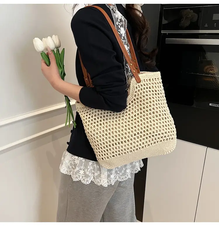 New Large Capacity Woven Women's Shoulder Bag — feature 29