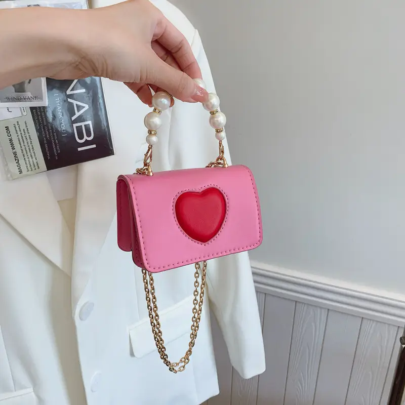 Korean Style Love Heart Crossbody Bag for Girls Girls