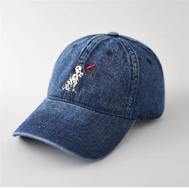 New Puppy Embroidered Denim Cap for Men Women