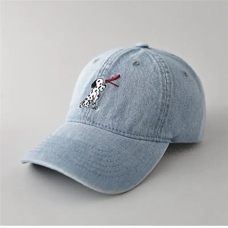 New Puppy Embroidered Denim Cap for Men Women