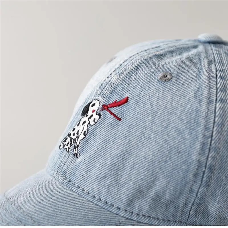 New Puppy Embroidered Denim Cap for Men Women