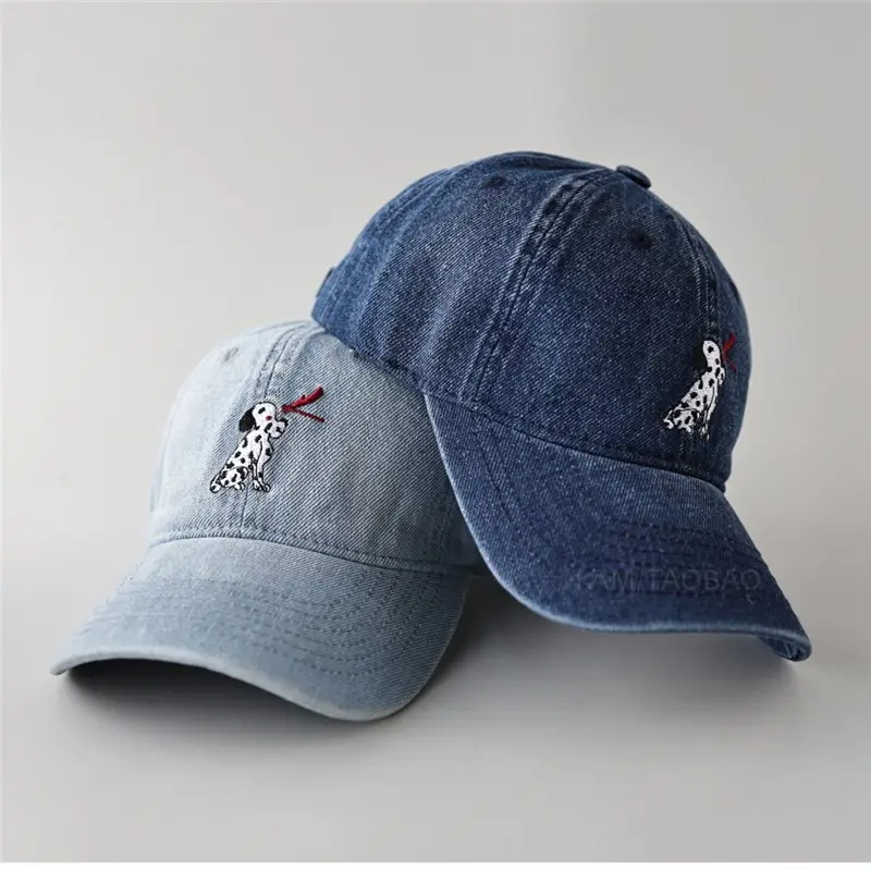 New Puppy Embroidered Denim Cap for Men Women