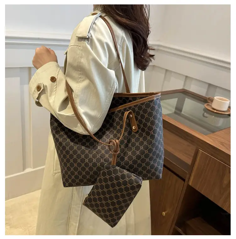 Women's Brown White Pattern Crossbody Bag Large Capacity — feature 16