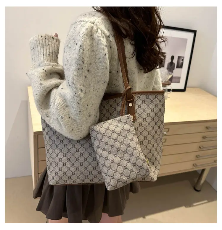 Women's Brown White Pattern Crossbody Bag Large Capacity — feature 20