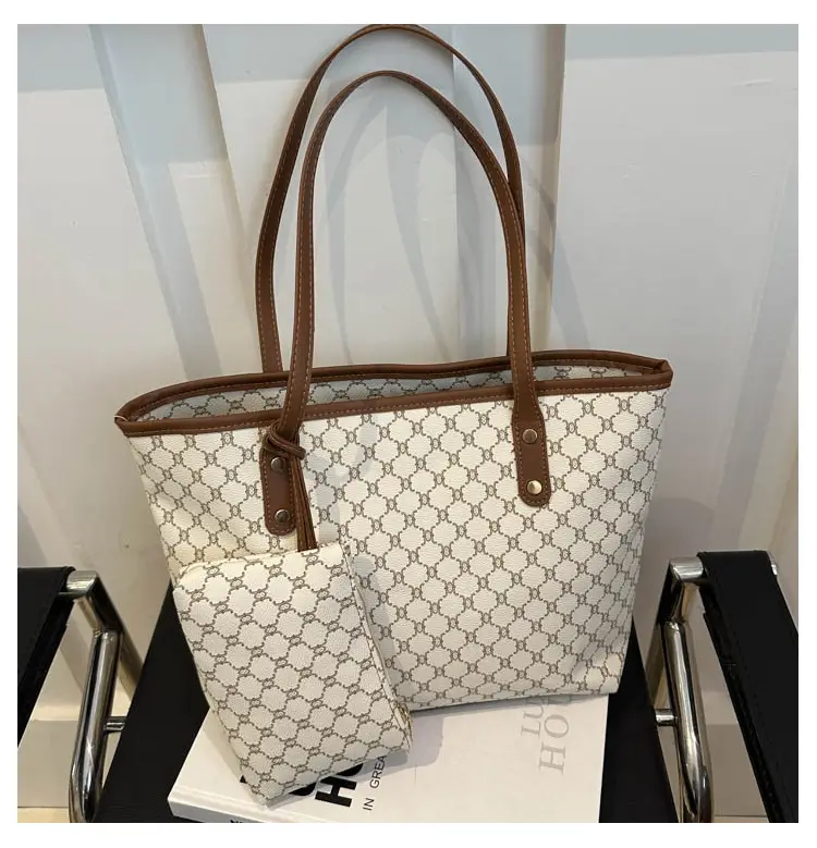 Women's Brown White Pattern Crossbody Bag Large Capacity — feature 23