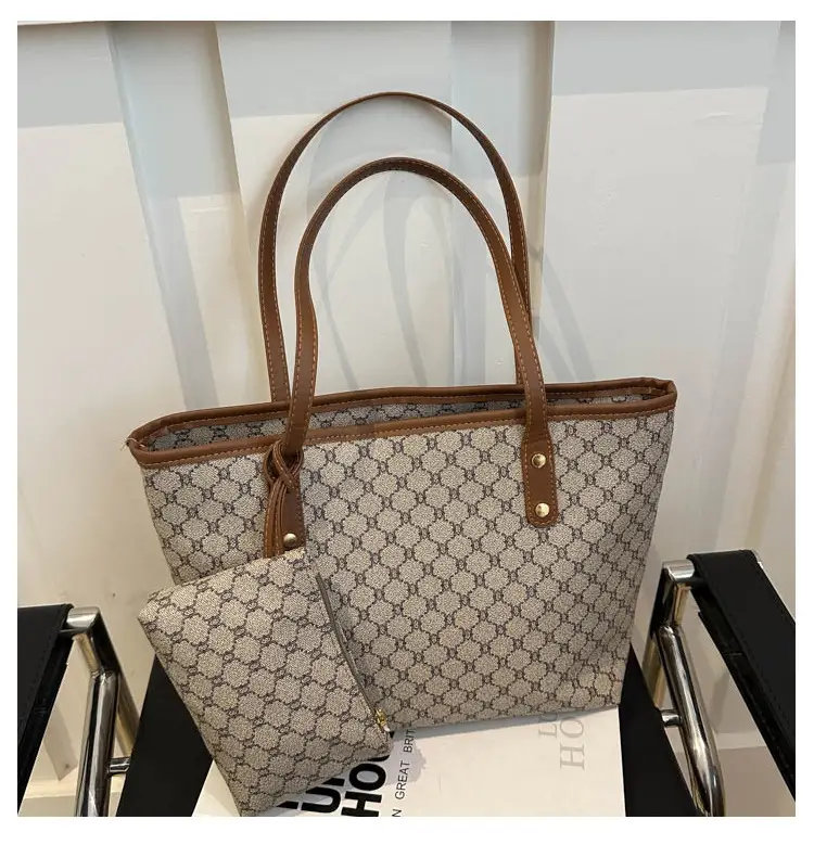 Women's Brown White Pattern Crossbody Bag Large Capacity — feature 24