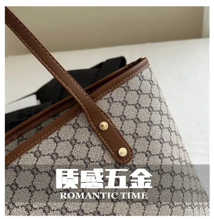 Women's Brown White Pattern Crossbody Bag Large Capacity — feature 6