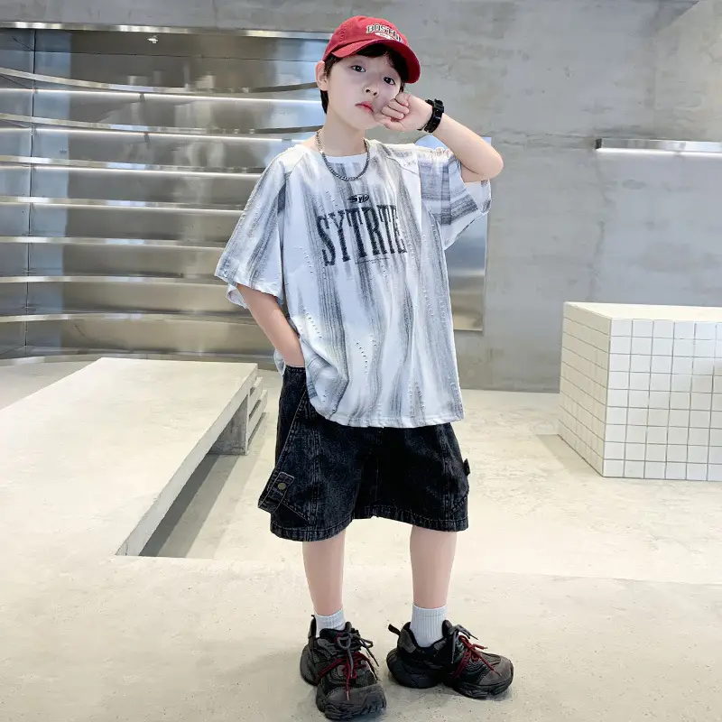 Summer Boys Denim Shorts & T-Shirt Set — feature 11