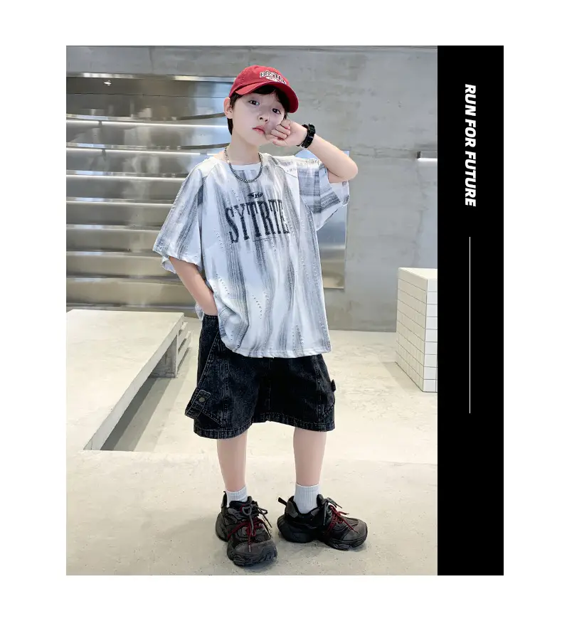 Summer Boys Denim Shorts & T-Shirt Set — feature 12
