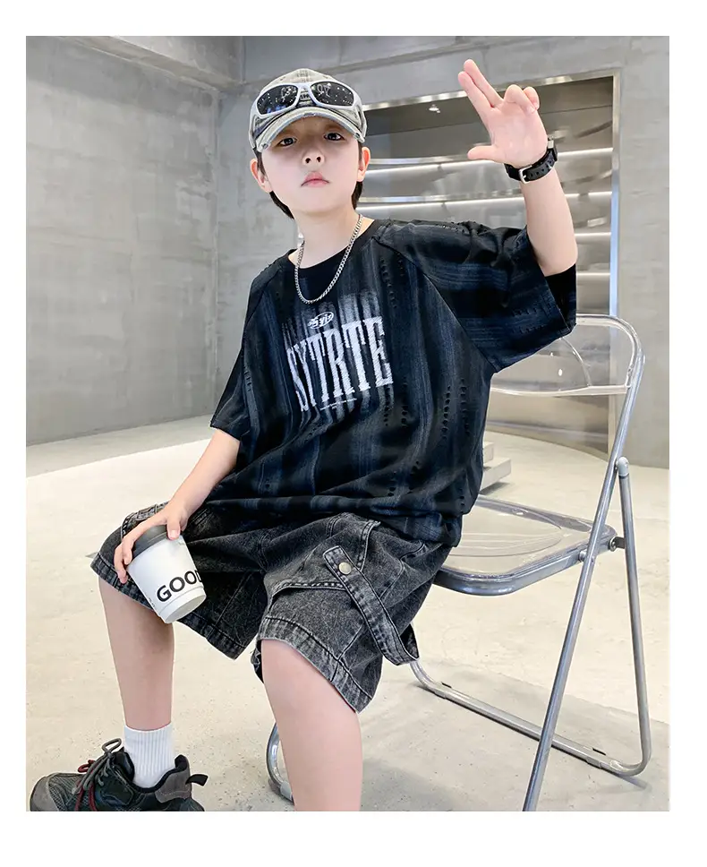 Summer Boys Denim Shorts & T-Shirt Set — feature 18