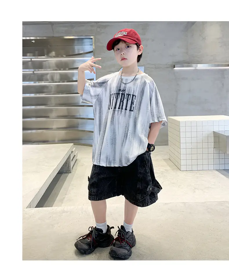 Summer Boys Denim Shorts & T-Shirt Set — feature 19