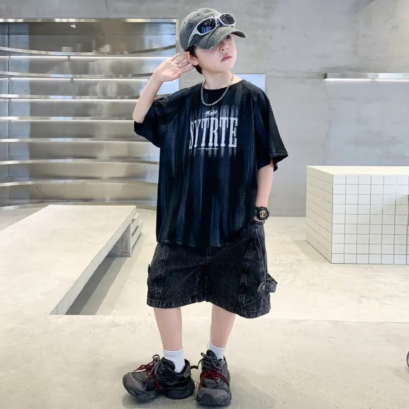 Summer Boys Denim Shorts & T-Shirt Set — feature 6