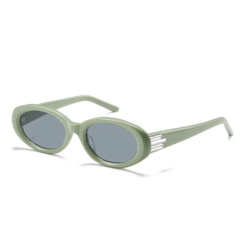 Futuristic Cat's Eye Sunglasses Green Myopia 2025 - Image 9