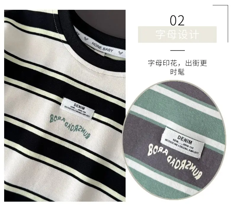 Boys Striped Cotton T-Shirt 2025 Summer — feature 7