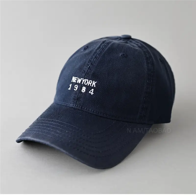 Black Korean Style Baseball Cap with "NEW YORK 1984" Embroidery - Image 8