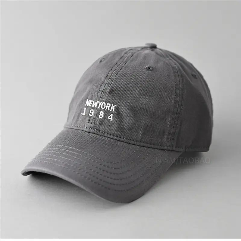 Black Korean Style Baseball Cap with "NEW YORK 1984" Embroidery - Image 10